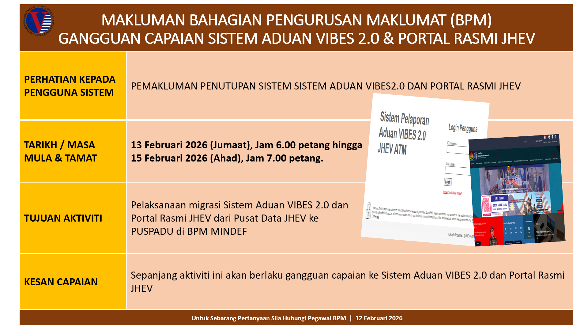PENGUMUMAN OFF LIVE